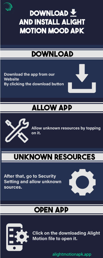 installation of alight motion mod apk